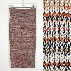 BOSS by HUGO BOSS Pencil Sweater Skirt Variegated Fitted Designer Classy Large